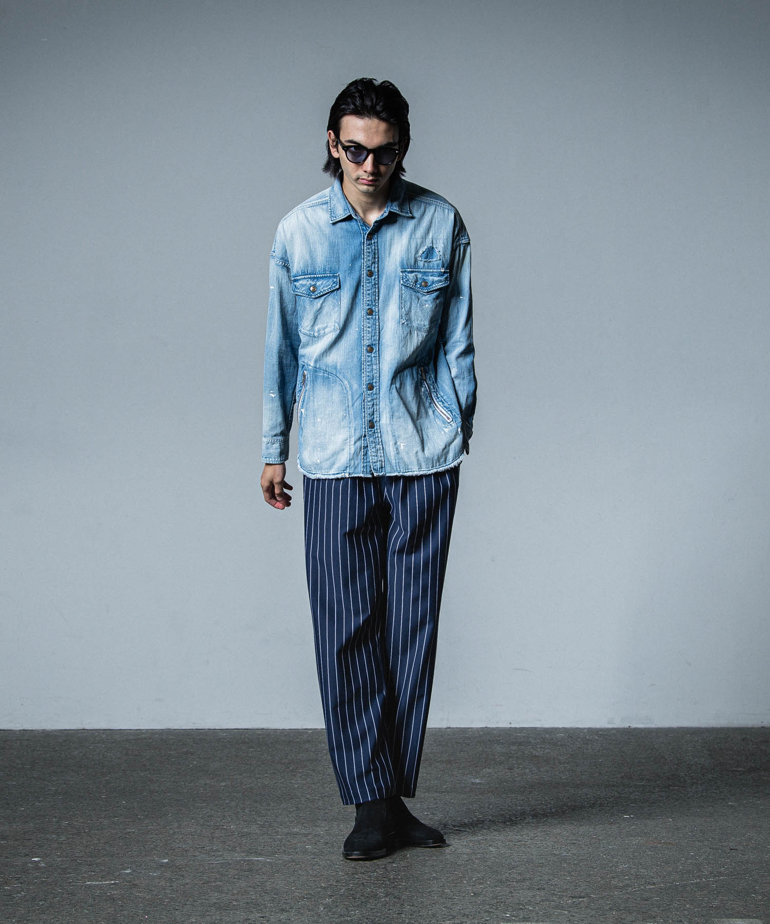 CHRIS EASY WIDE TUCK PANTS
