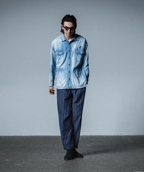 CHRIS EASY WIDE TUCK PANTS