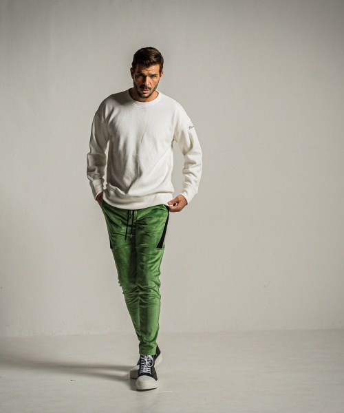velours fleece thermal loose trainer