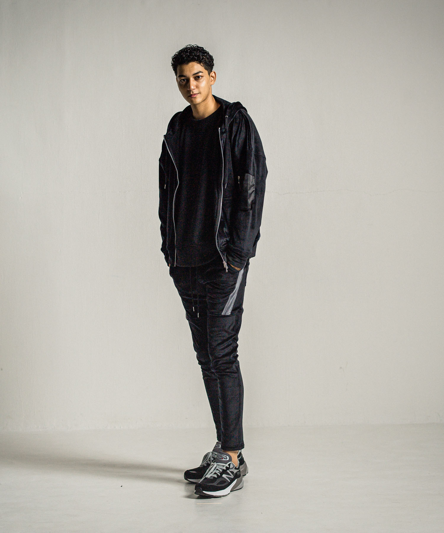 velours fleece thermal loose trainer