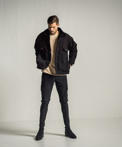 velours fleece thermal loose trainer