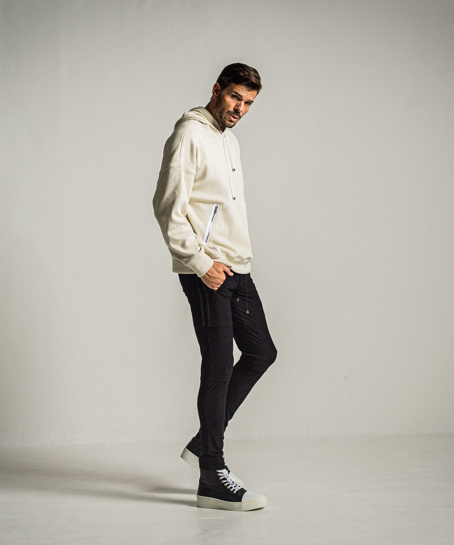 shaggy fleece thermal pullover hoodie