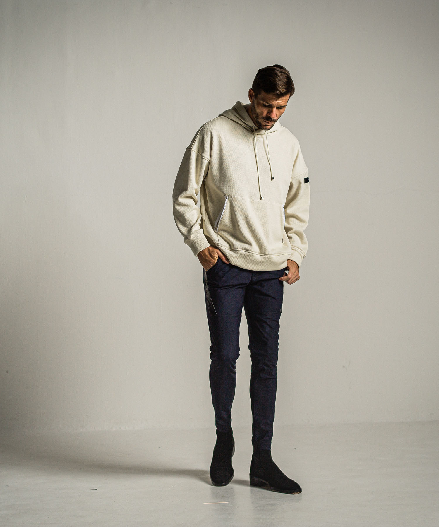 shaggy fleece thermal pullover hoodie