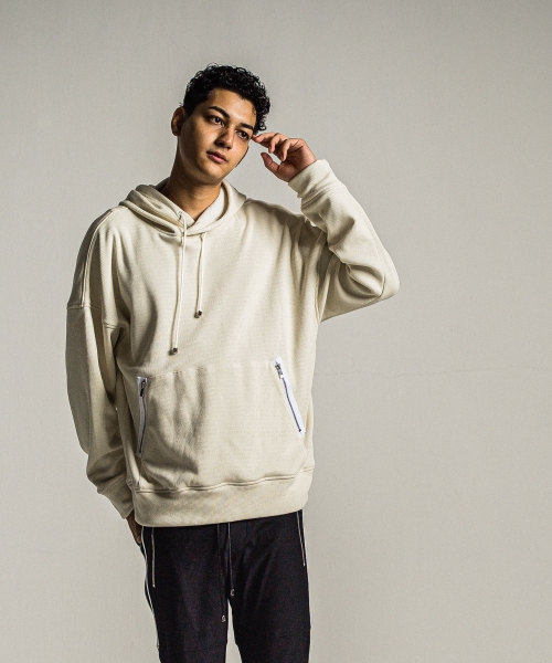 shaggy fleece thermal pullover hoodie