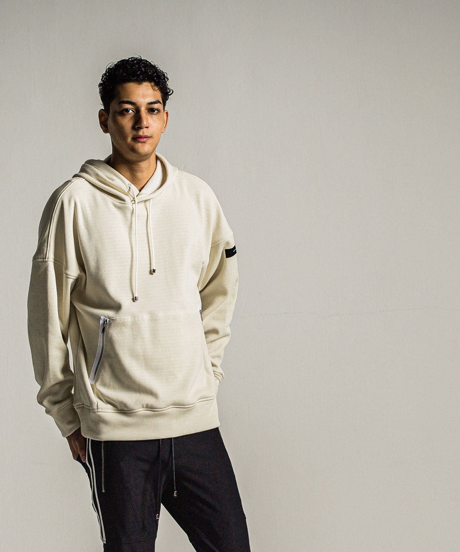 shaggy fleece thermal pullover hoodie