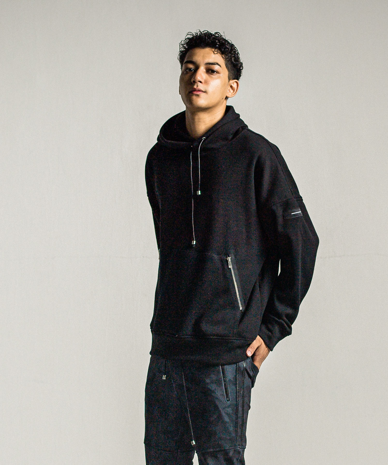 shaggy fleece thermal pullover hoodie