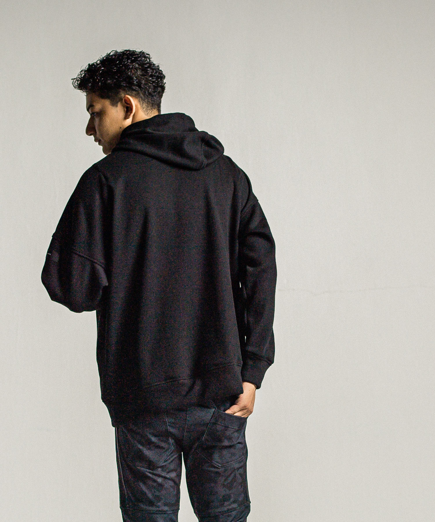 shaggy fleece thermal pullover hoodie