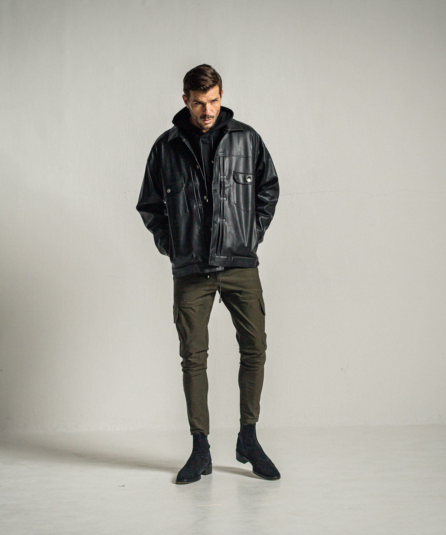 shaggy fleece thermal pullover hoodie