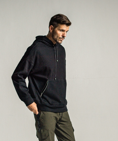 shaggy fleece thermal pullover hoodie