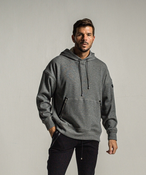 shaggy fleece thermal pullover hoodie