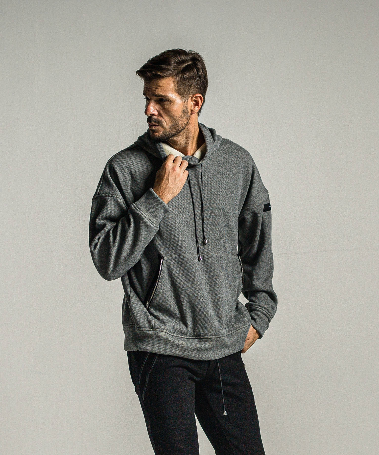 shaggy fleece thermal pullover hoodie