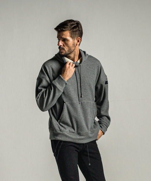 shaggy fleece thermal pullover hoodie