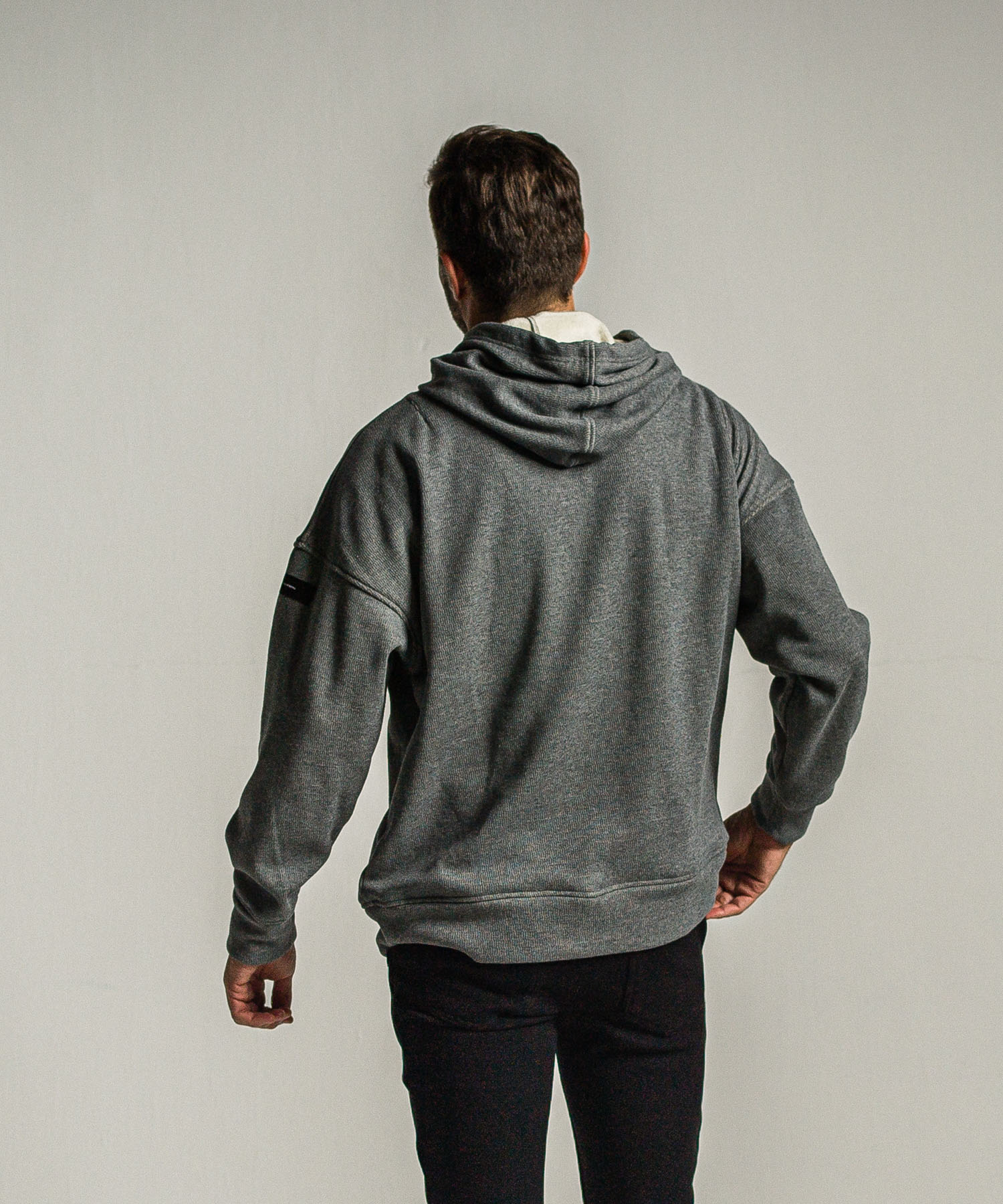 shaggy fleece thermal pullover hoodie