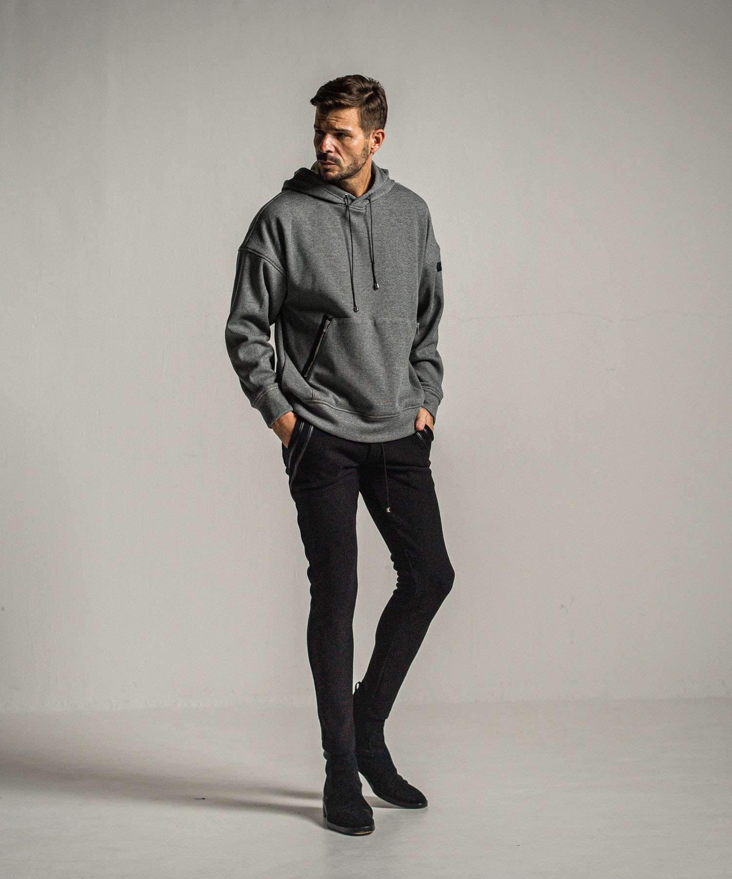 shaggy fleece thermal pullover hoodie