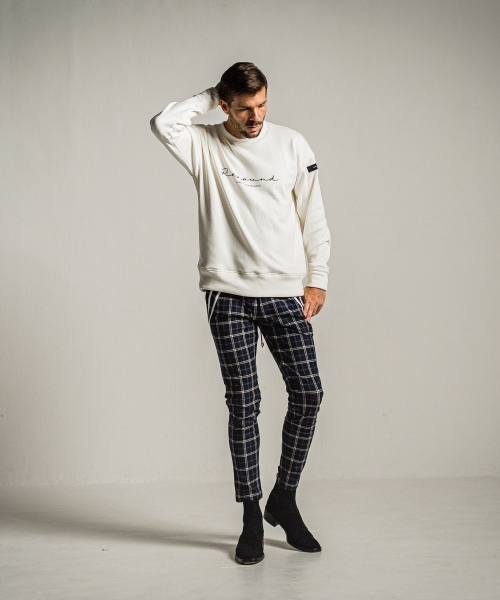 handwriting rogo velours fleece drop trainer