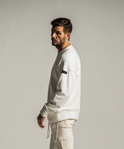 handwriting rogo velours fleece drop trainer