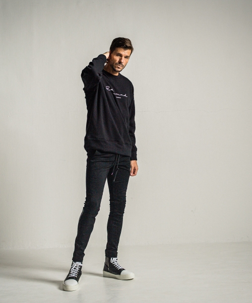 handwriting rogo velours fleece drop trainer