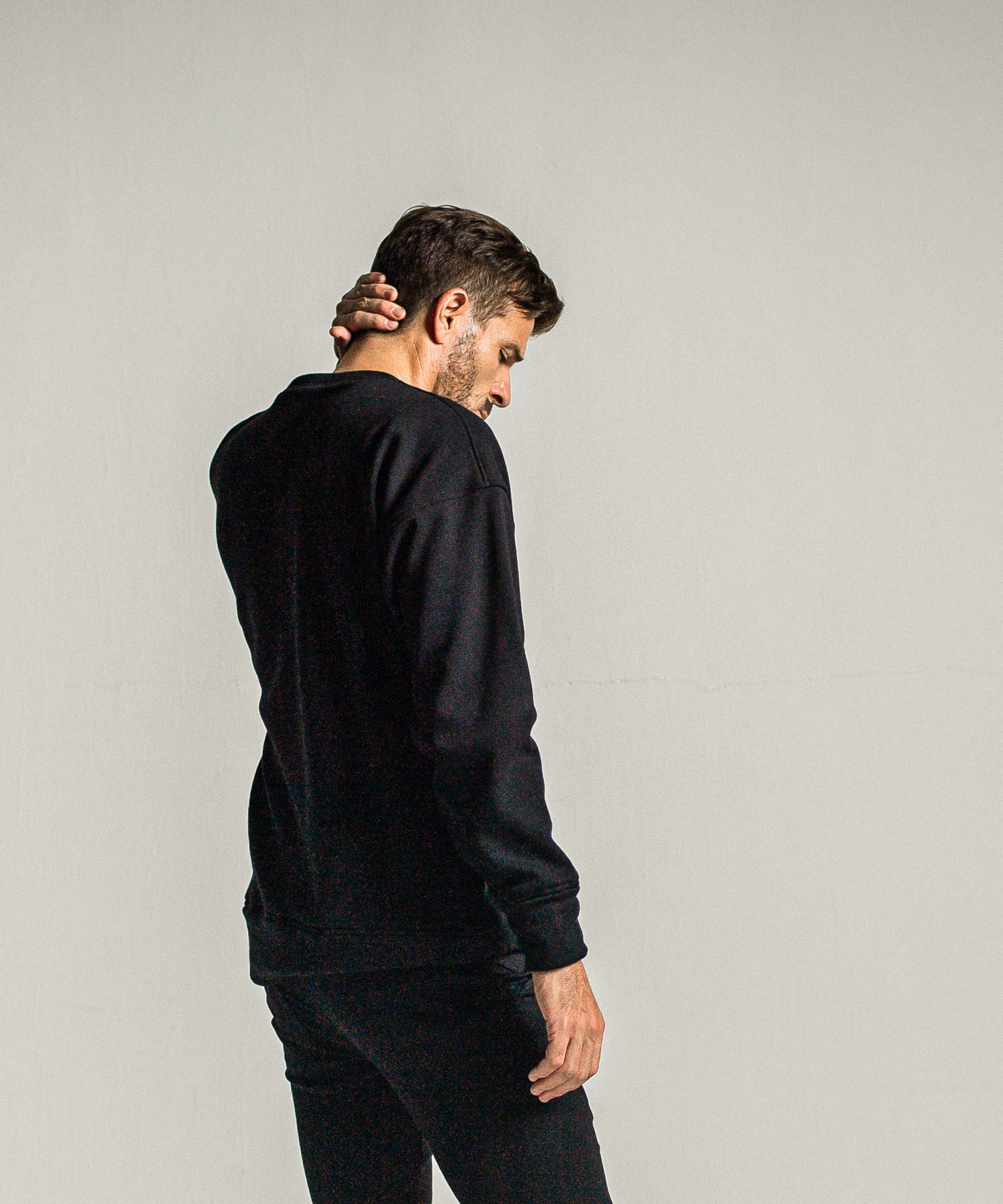 handwriting rogo velours fleece drop trainer