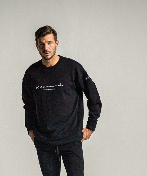 handwriting rogo velours fleece drop trainer