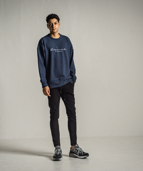 handwriting rogo velours fleece drop trainer