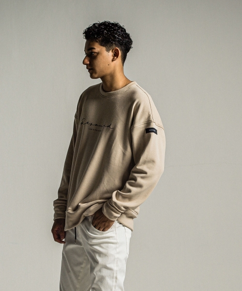 handwriting rogo velours fleece drop trainer