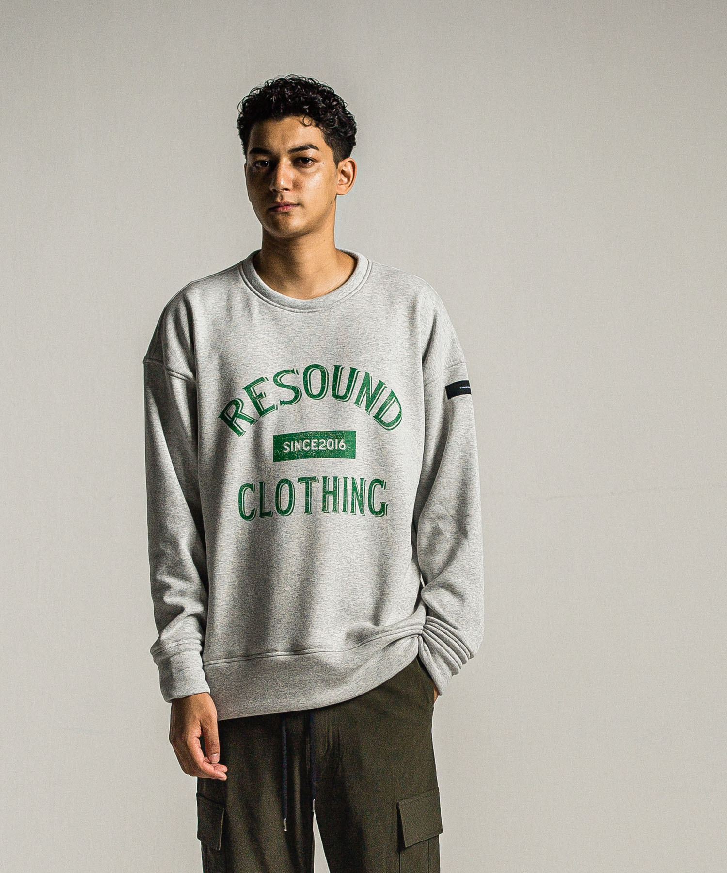 college velours fleece drop trainer