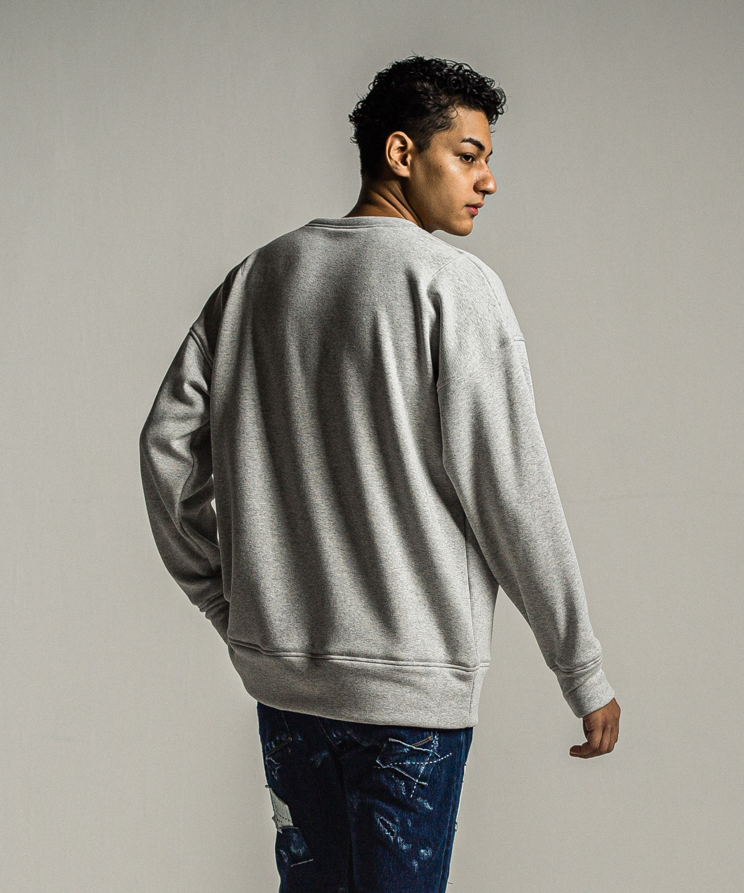 college velours fleece drop trainer