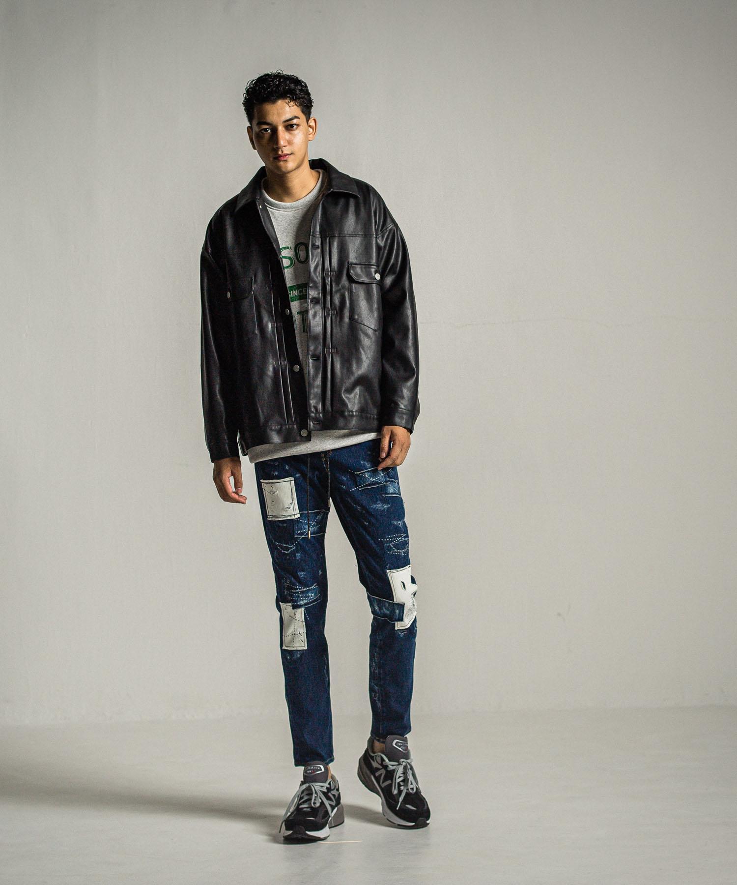 college velours fleece drop trainer