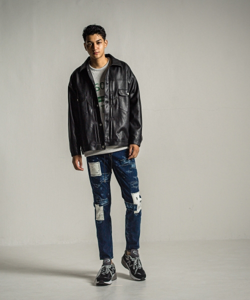 college velours fleece drop trainer