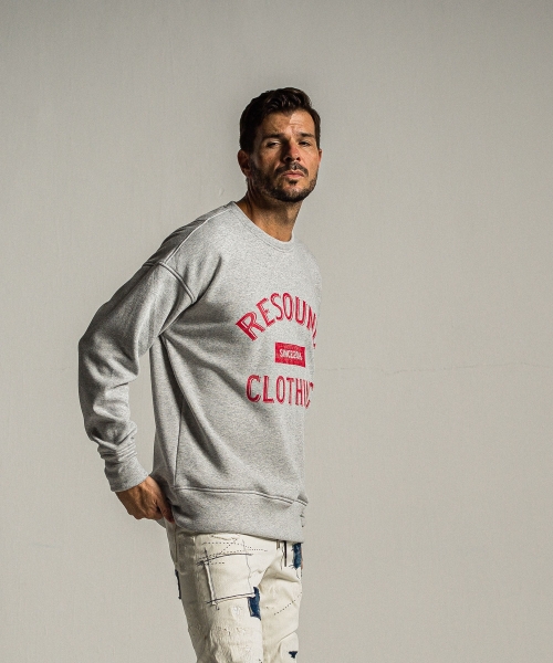 college velours fleece drop trainer