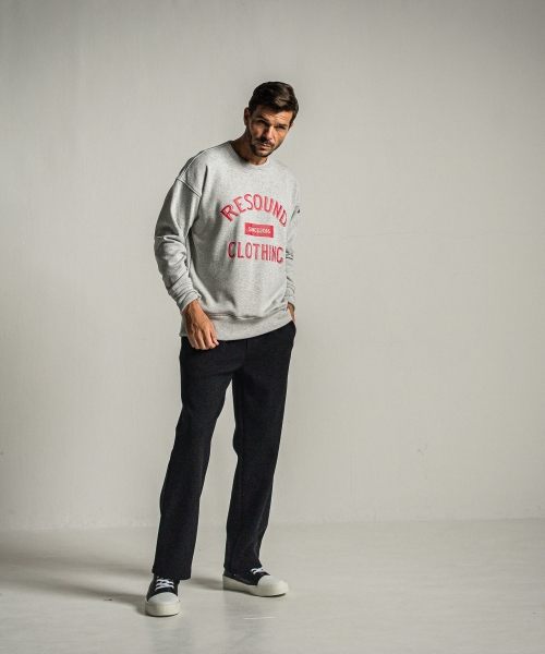 college velours fleece drop trainer