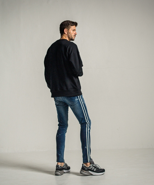 college velours fleece drop trainer