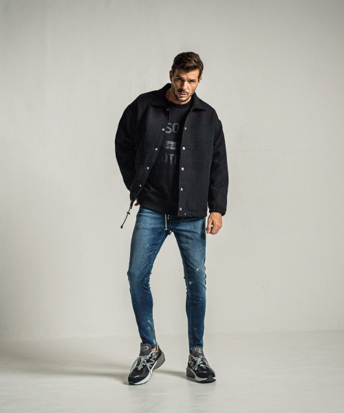 college velours fleece drop trainer