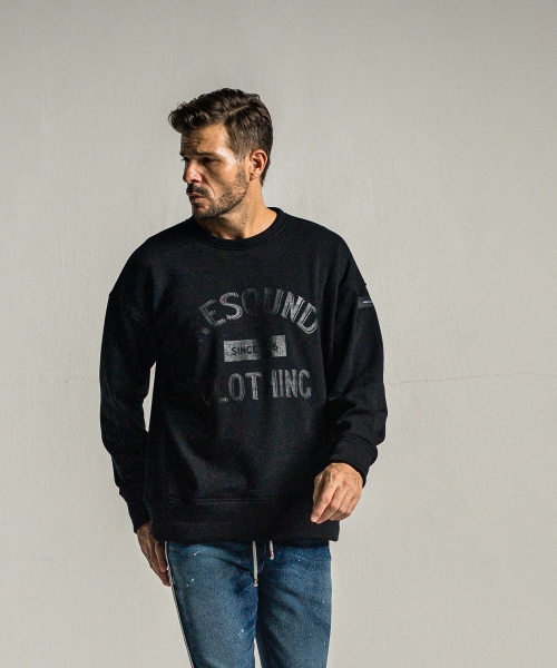 college velours fleece drop trainer