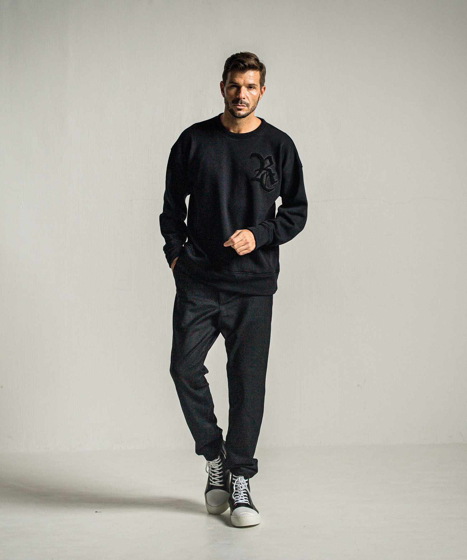 RC chenille velours fleece drop trainer