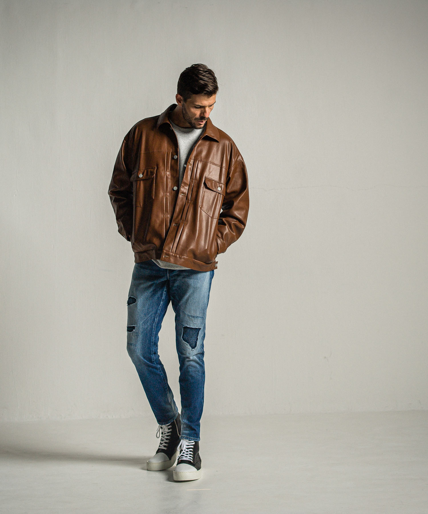 RC chenille velours fleece drop trainer