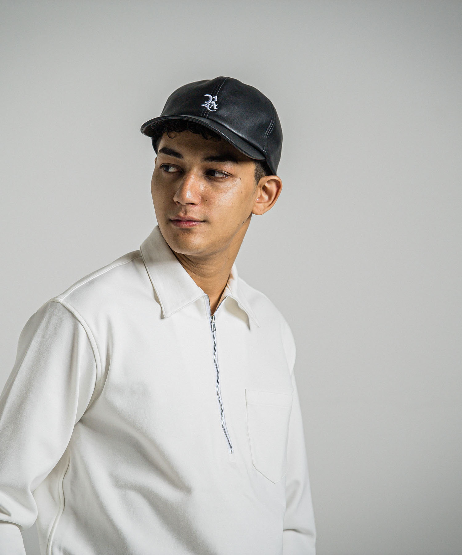 LEATHER LOW CAP