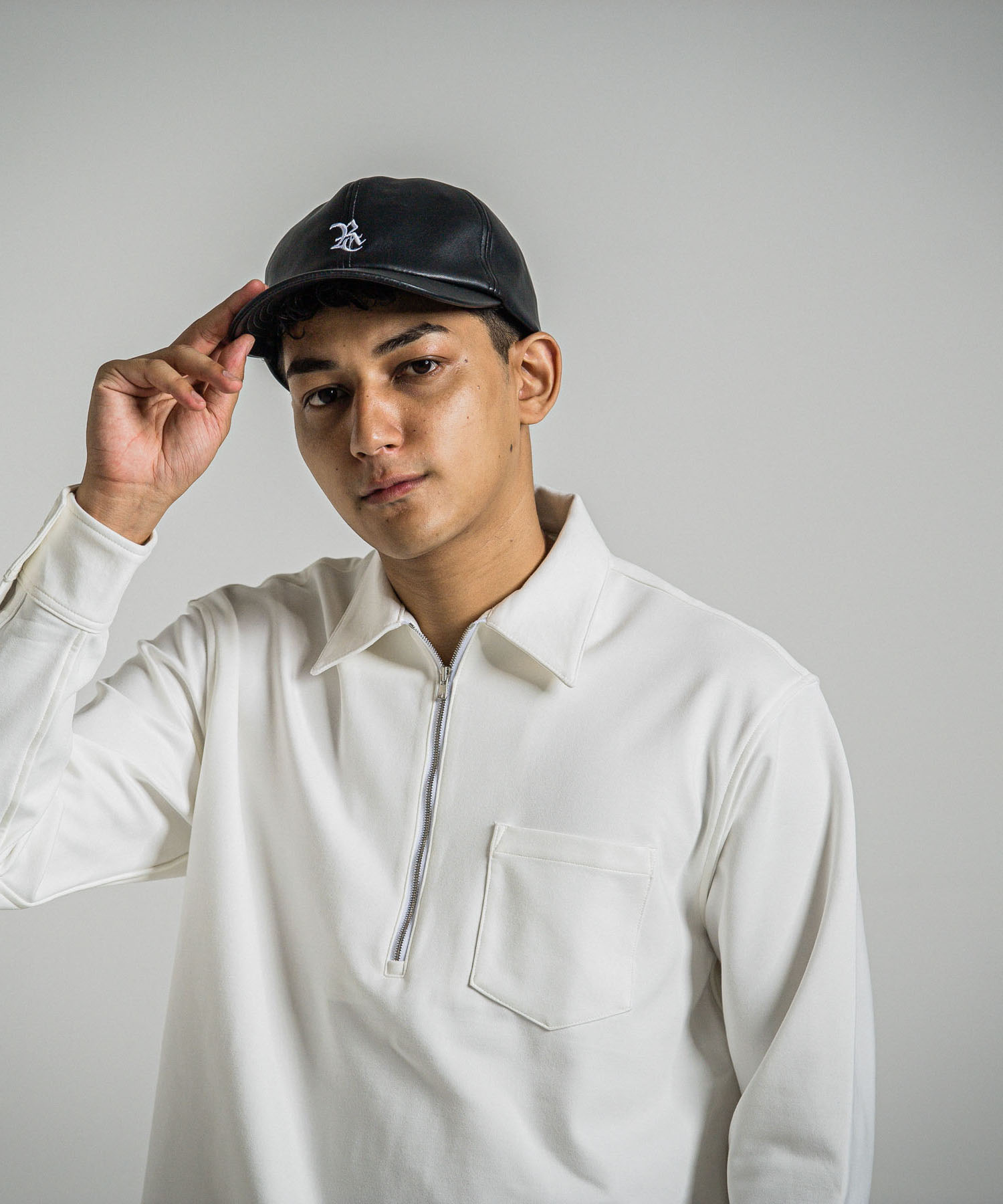 LEATHER LOW CAP