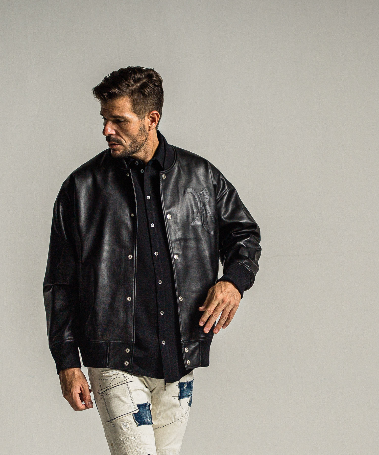 leather Varsity jacket