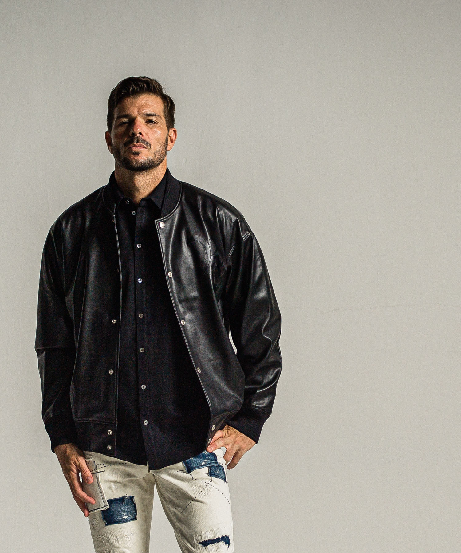 leather Varsity jacket