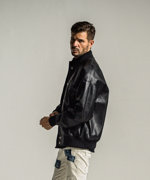 leather Varsity jacket