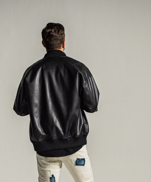 leather Varsity jacket