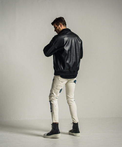 leather Varsity jacket