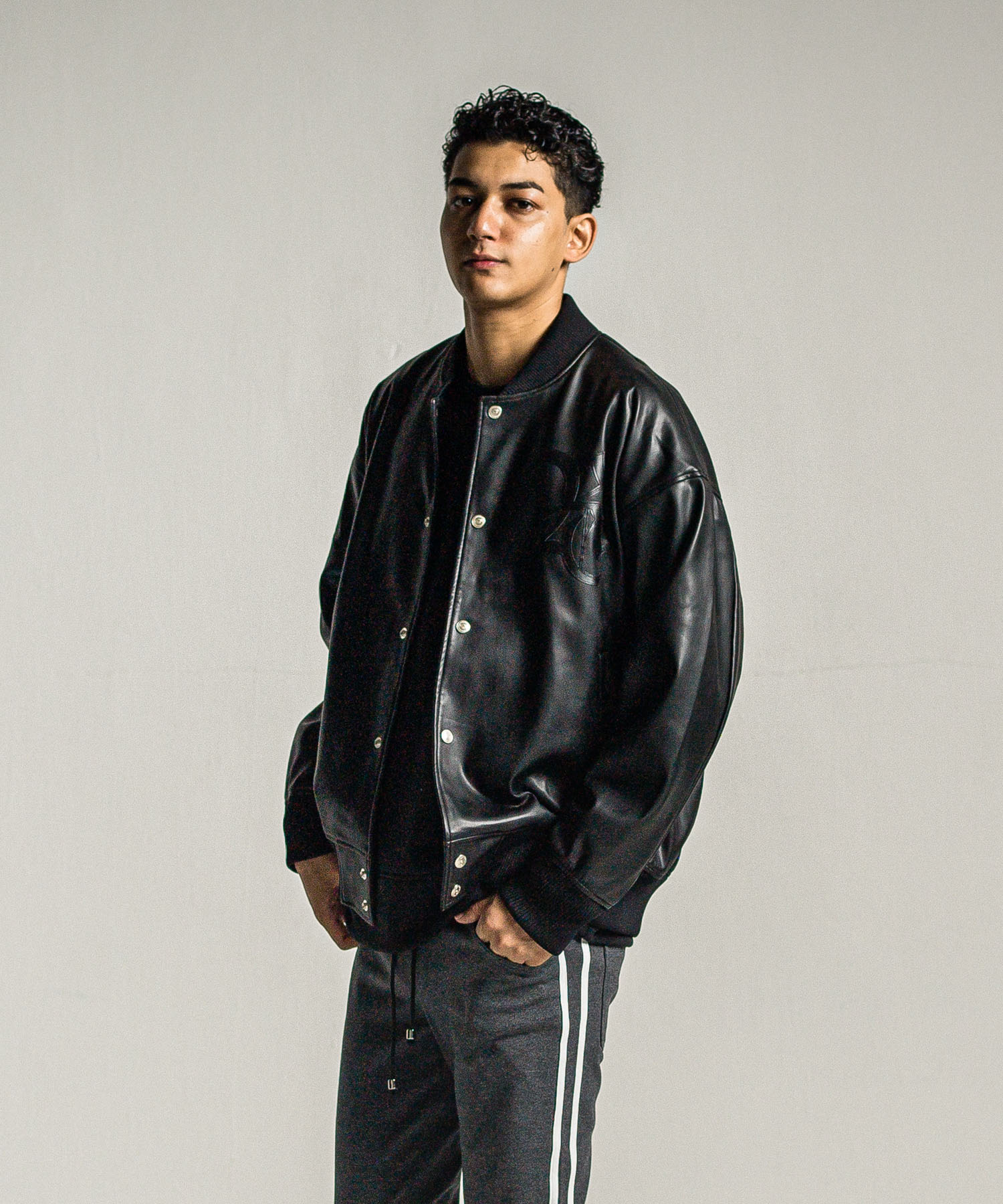 leather Varsity jacket