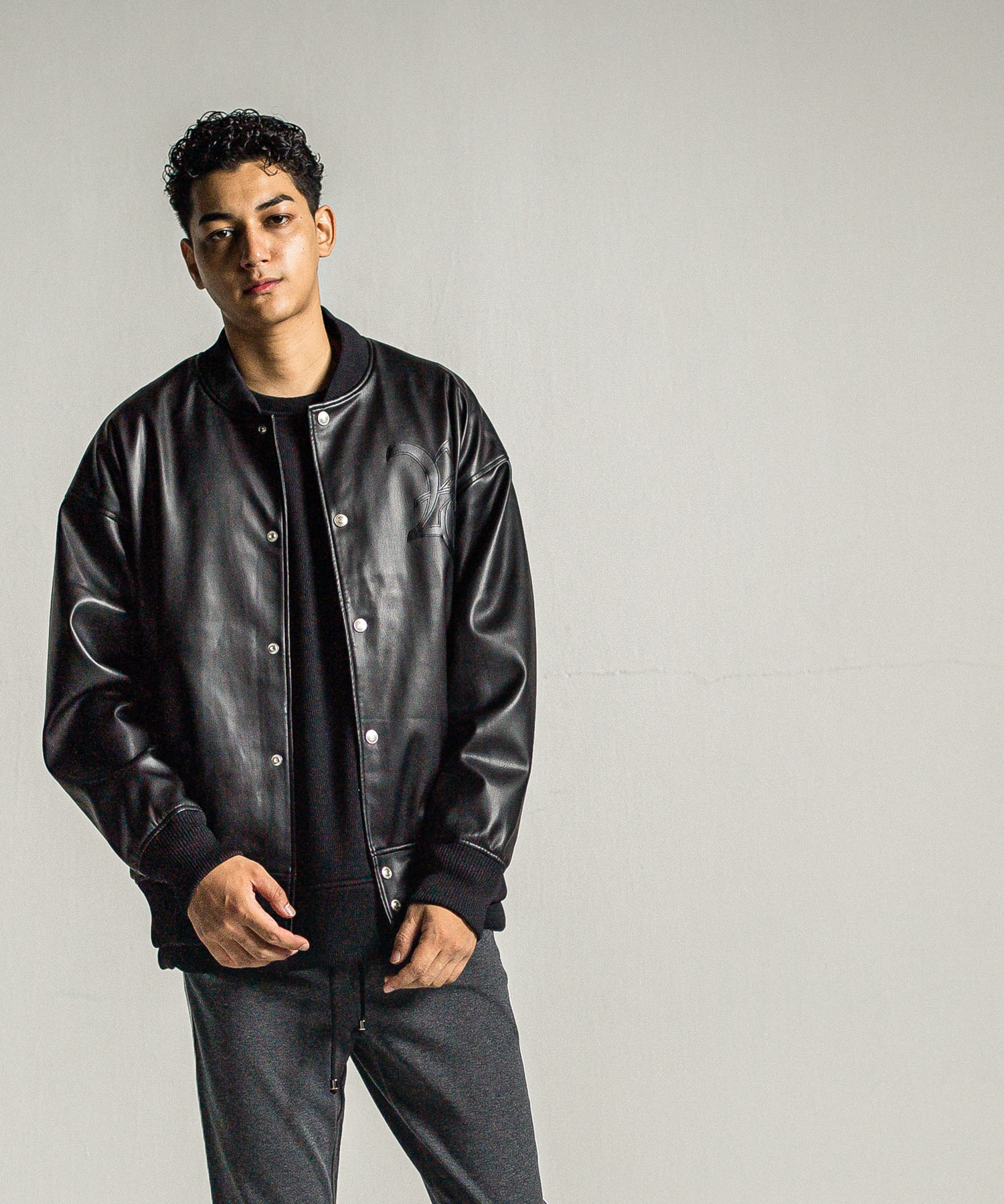 leather Varsity jacket