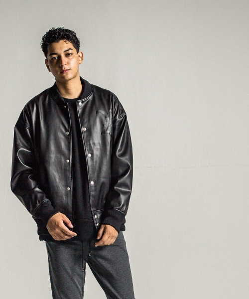 leather Varsity jacket