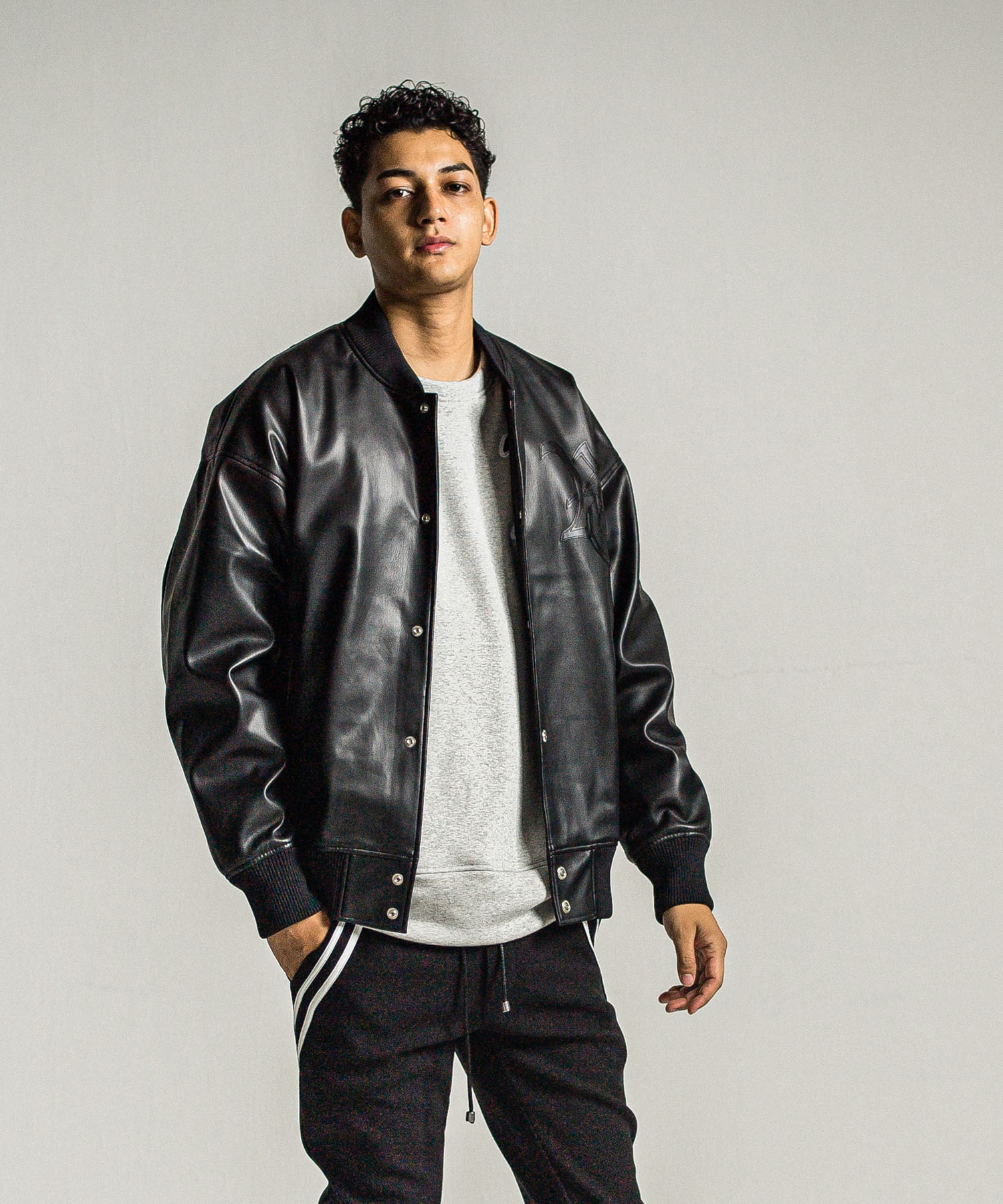 leather Varsity jacket