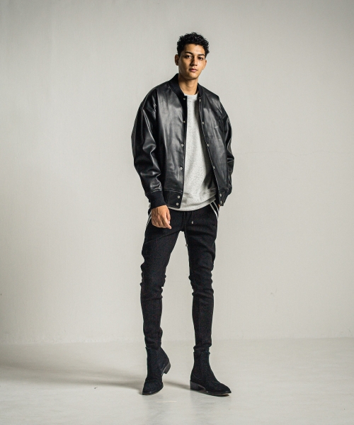 leather Varsity jacket