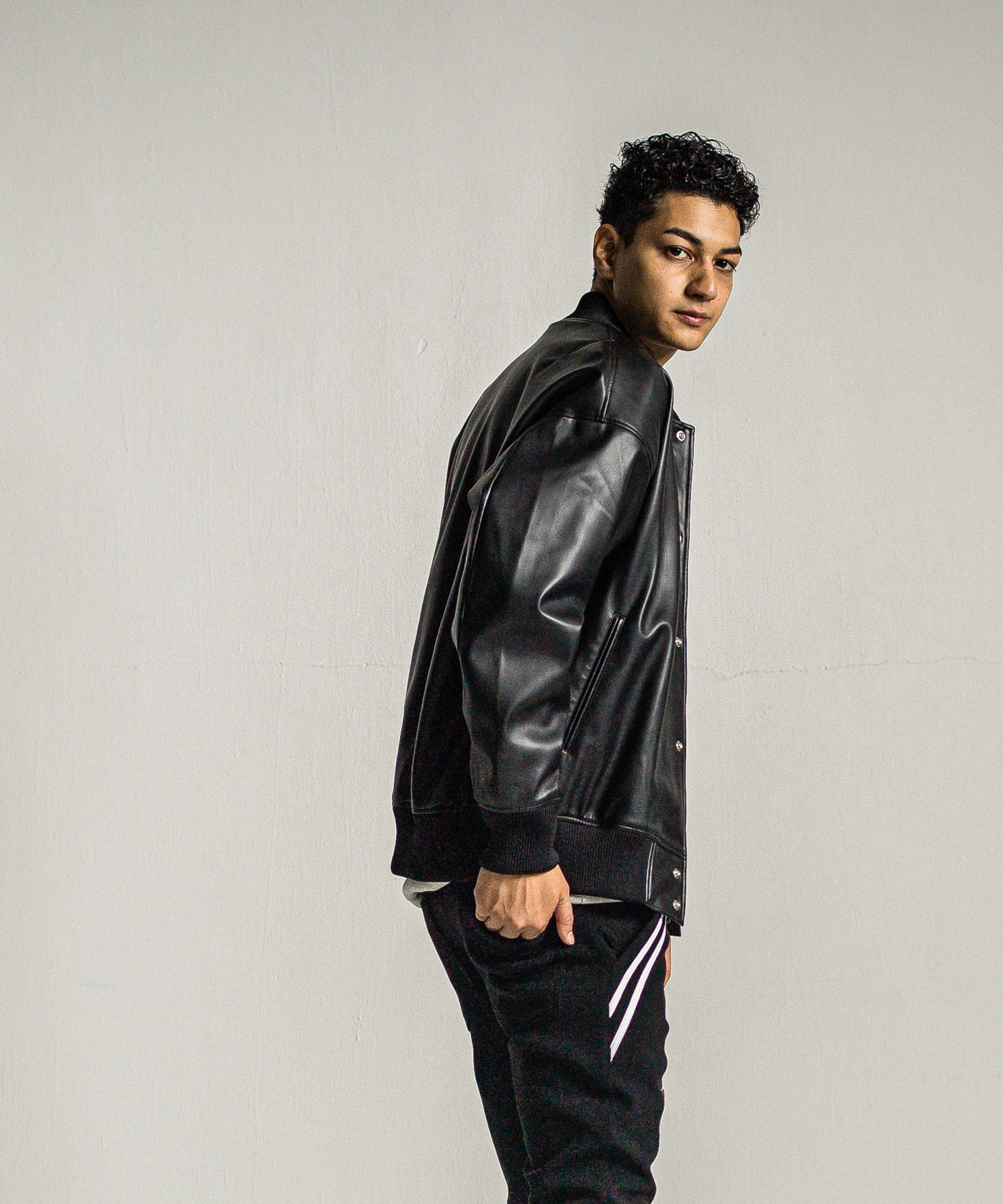 leather Varsity jacket