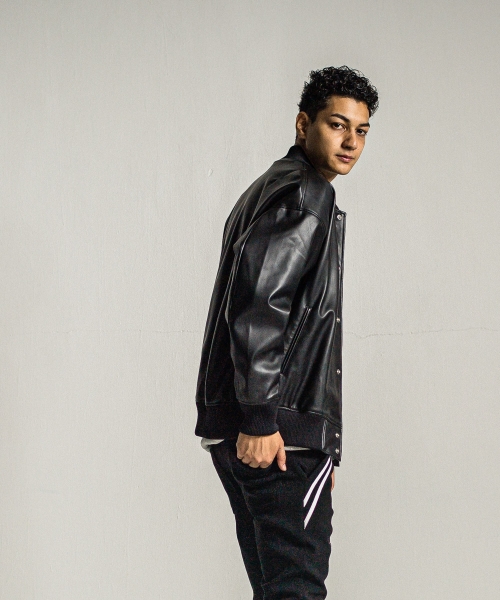 leather Varsity jacket